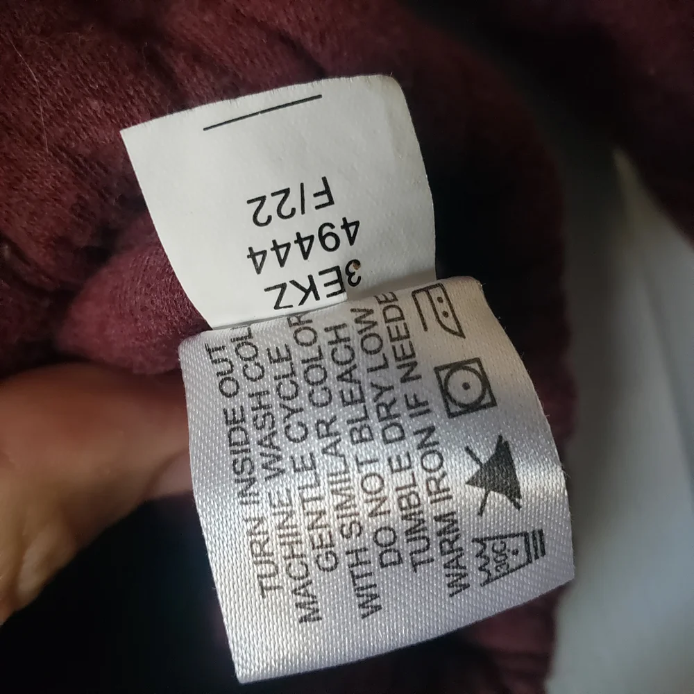 Orvis Maroon Quilted Pullover Sweater Jacket Pink Trim 100% Cotton Pockets #75 - Picture 7 of 8